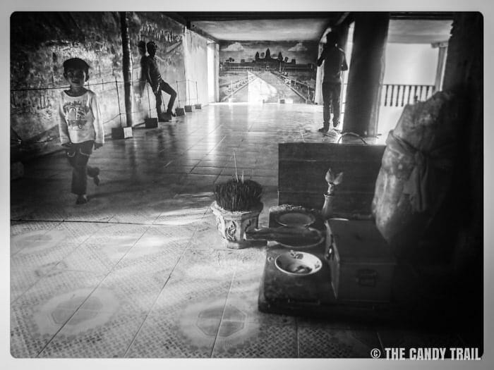 Kids at Ta Mok's Anlong Veng house Cambodia