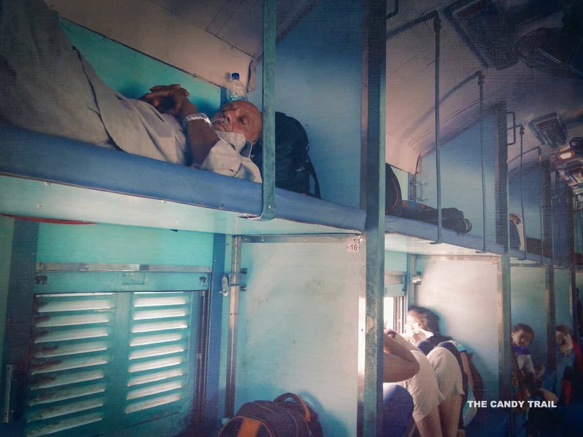 India Travel Advice. Indian sleeper train carriage.