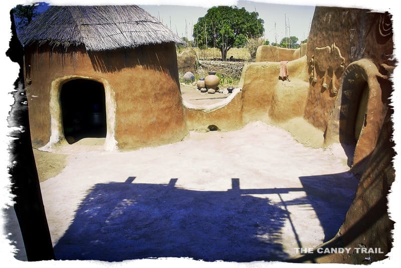 compound painted village ghana