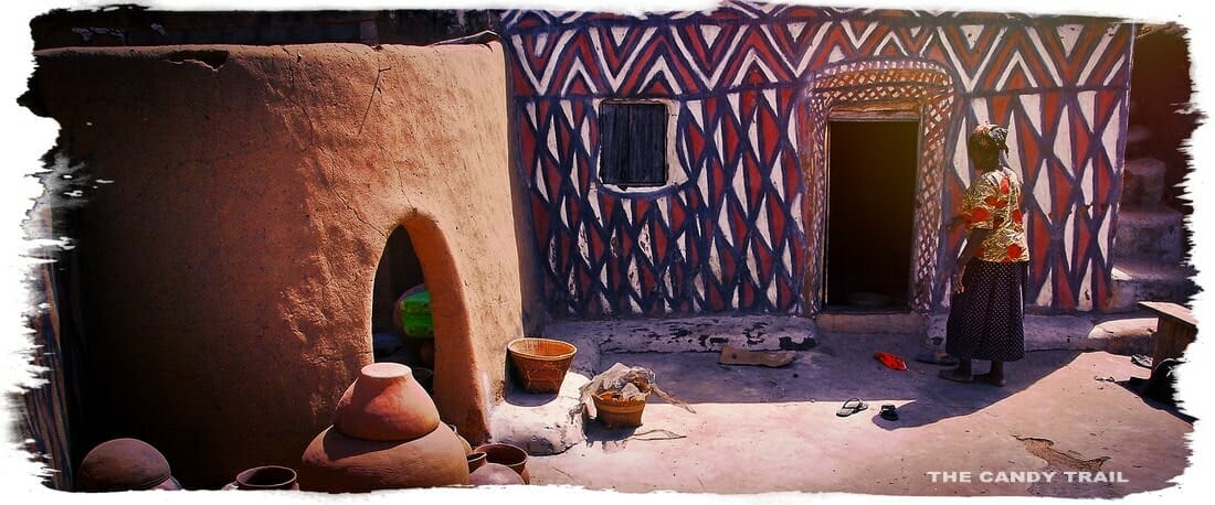 beautiful painted house sirigu village ghana