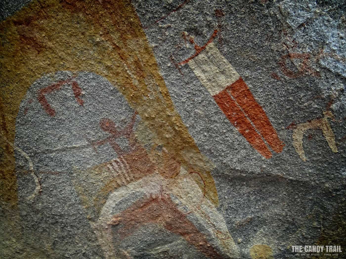 detail of laas geel cave painting in somaliland