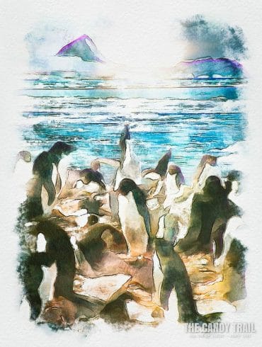 antarctica-penguins-sea-ice-mountain