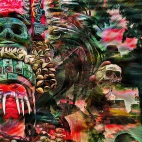 surreal art maya warrior