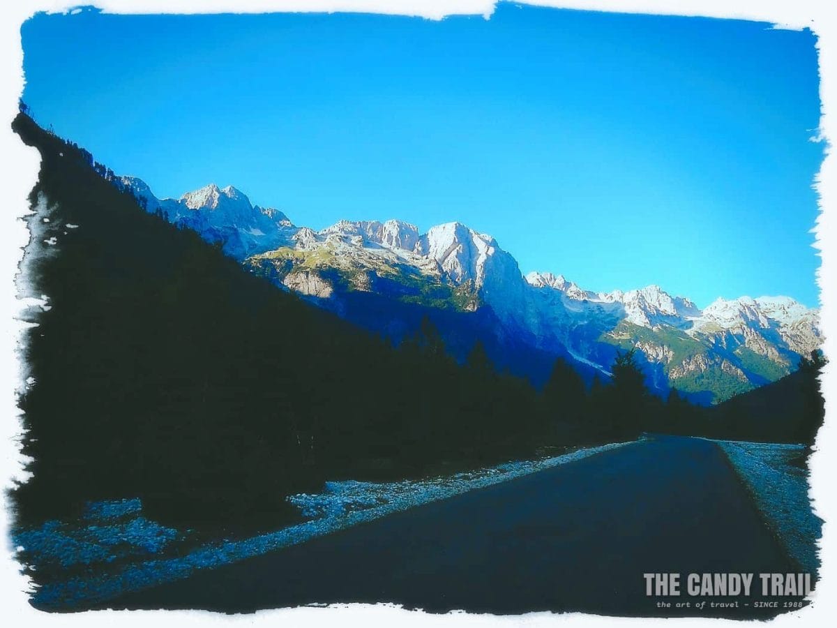 dawn on the hiking route from valbona to theth