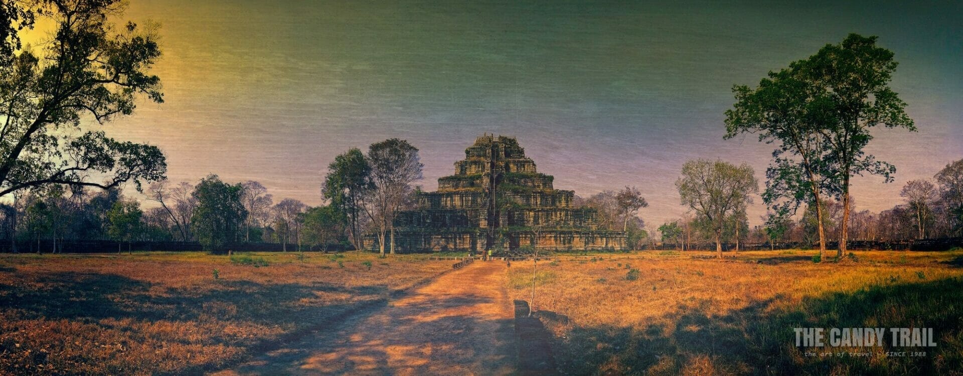 koh ker temple pyramid panorama Prasat Thom Cambodia temples