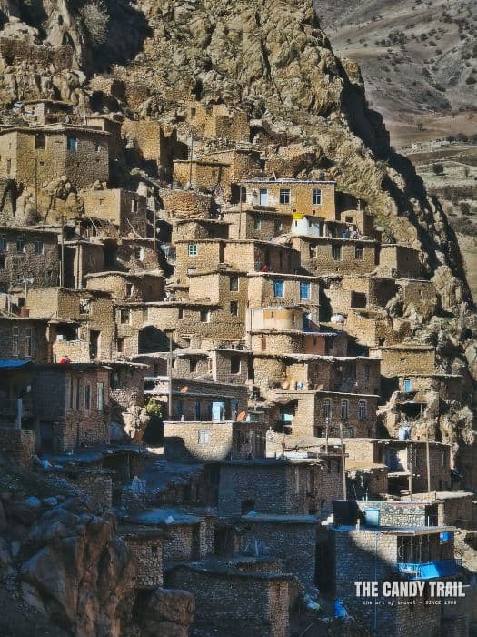 Palangan Kurdish Homes On Steep Mountain iran