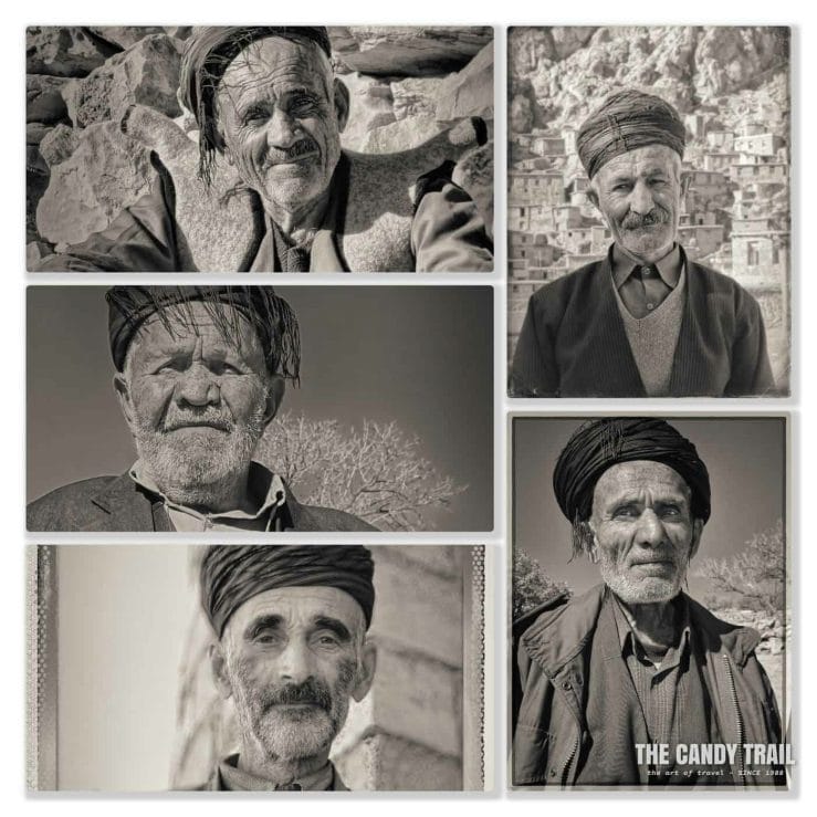 Portraits of Kurdish Men in Palangan Iran