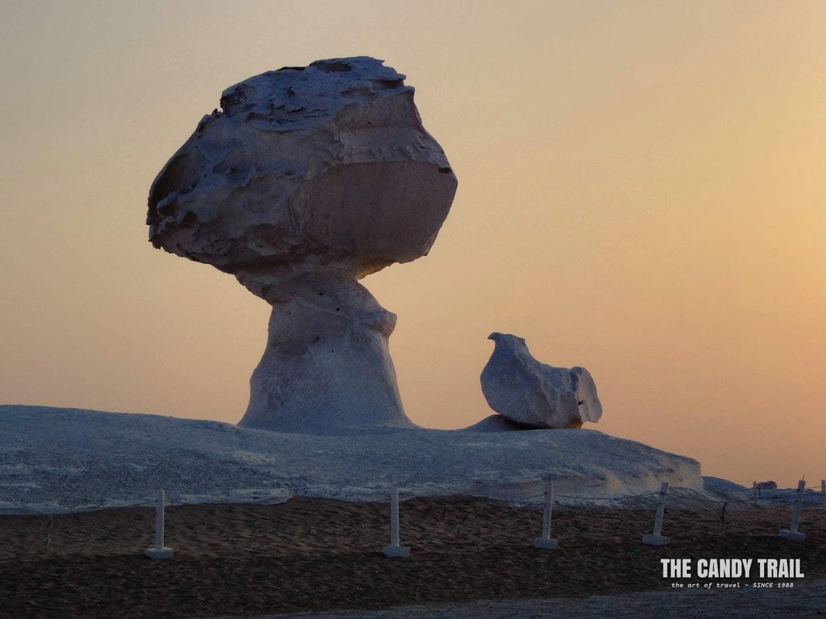chicken shaped rock white desert egypt