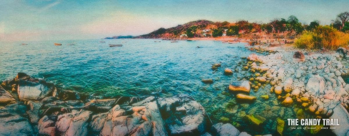 Looking to tiny Ulisa Bay on Likoma Island in Lake Malawi