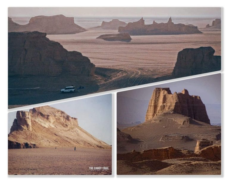 Kaluts desert Iran collage