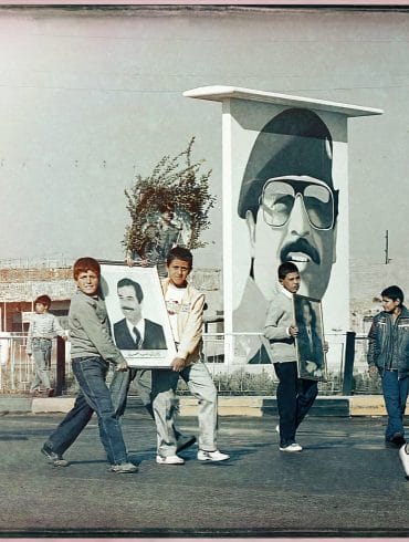 kids saddam parade iraq 1989