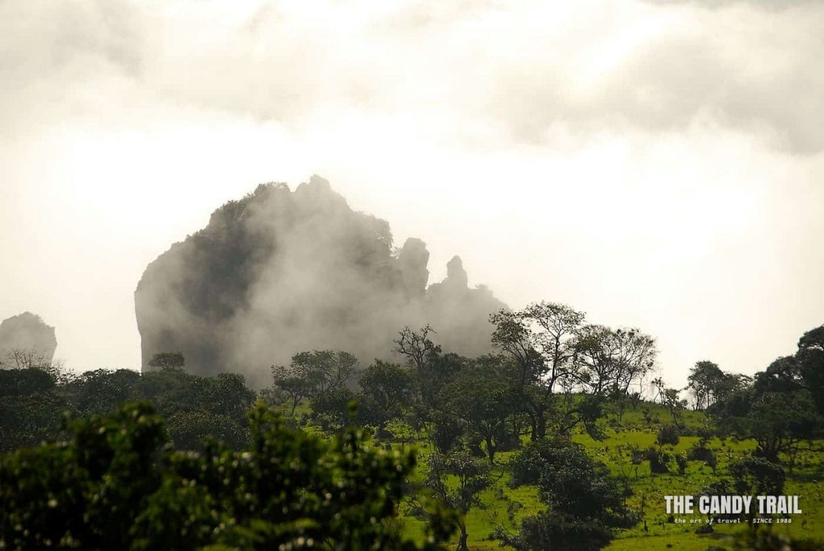 misty crags near doucki fouta djallon highlands in guinea