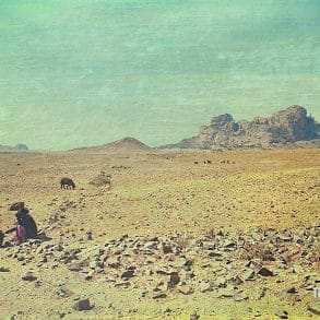 shepherd girl barren landscape matara eritrea