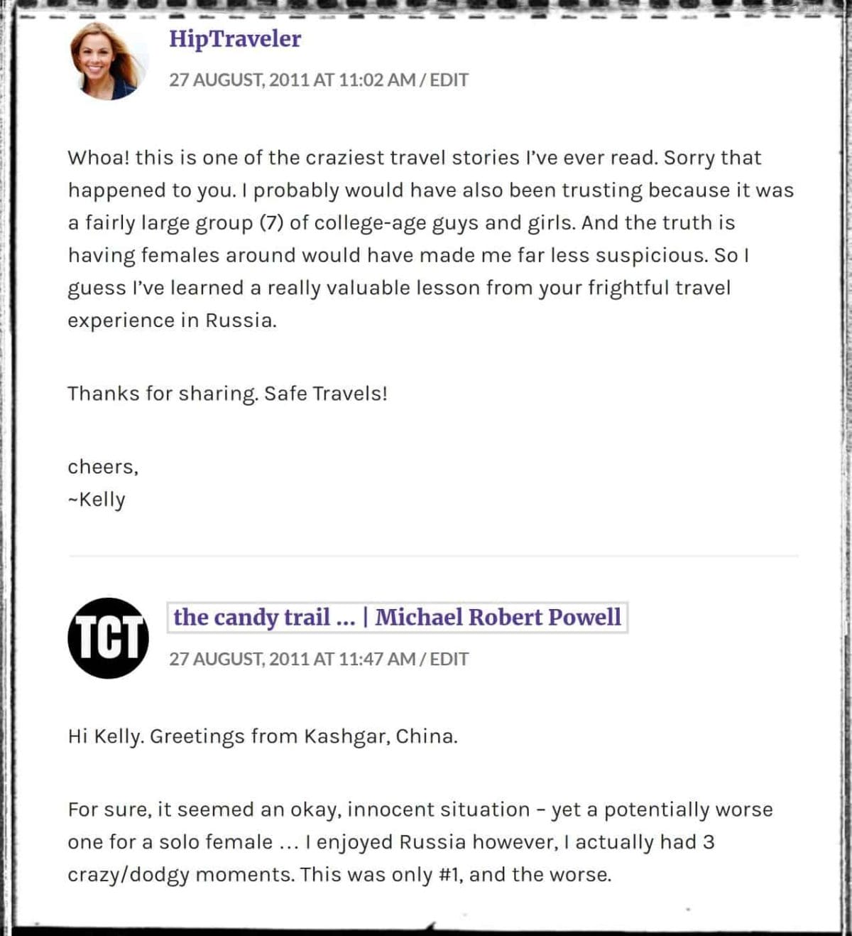 Drugged and robbed travel scam THEE-CANDY-TRAIL-blog-comments