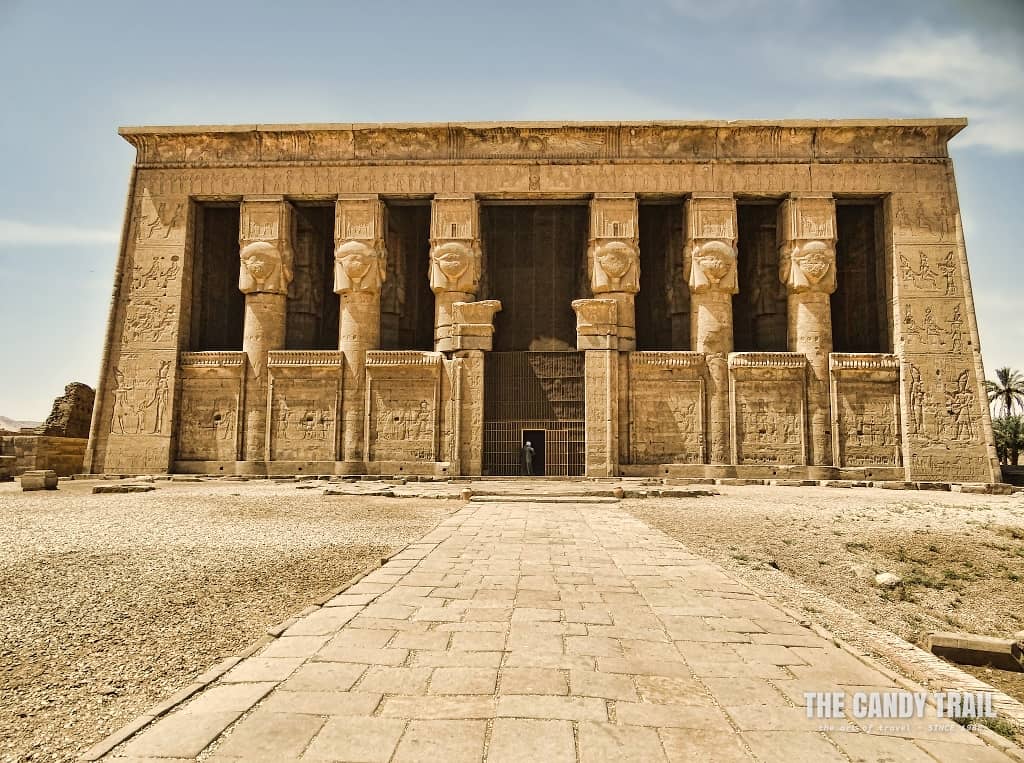 The approach to the Hathor Temple in Dendara.