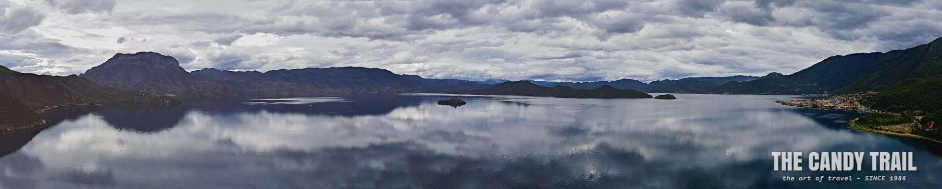 lugu lake panorama yunnan china