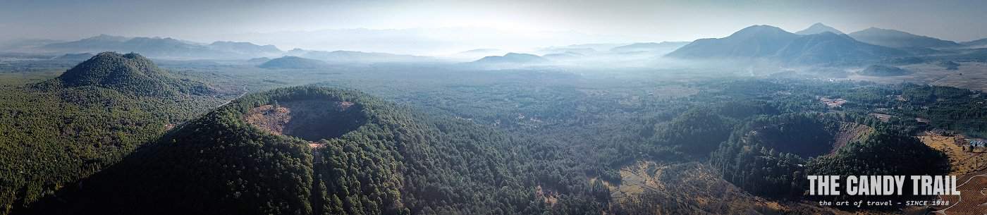 Panoram of Tong Cheng Volcanoes of southern Yunnan