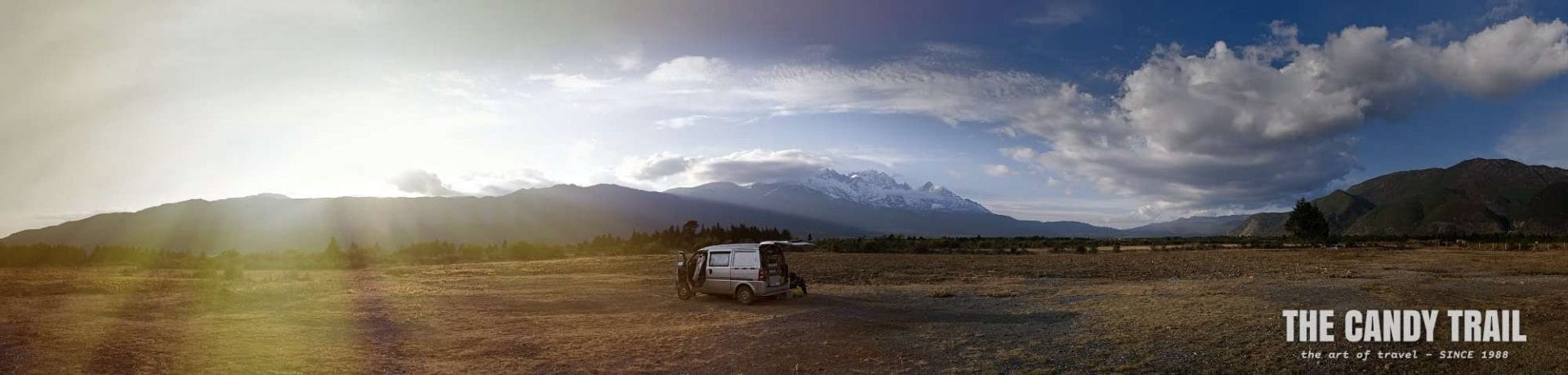 van camping near White Dragon Mountain in Yunnan china