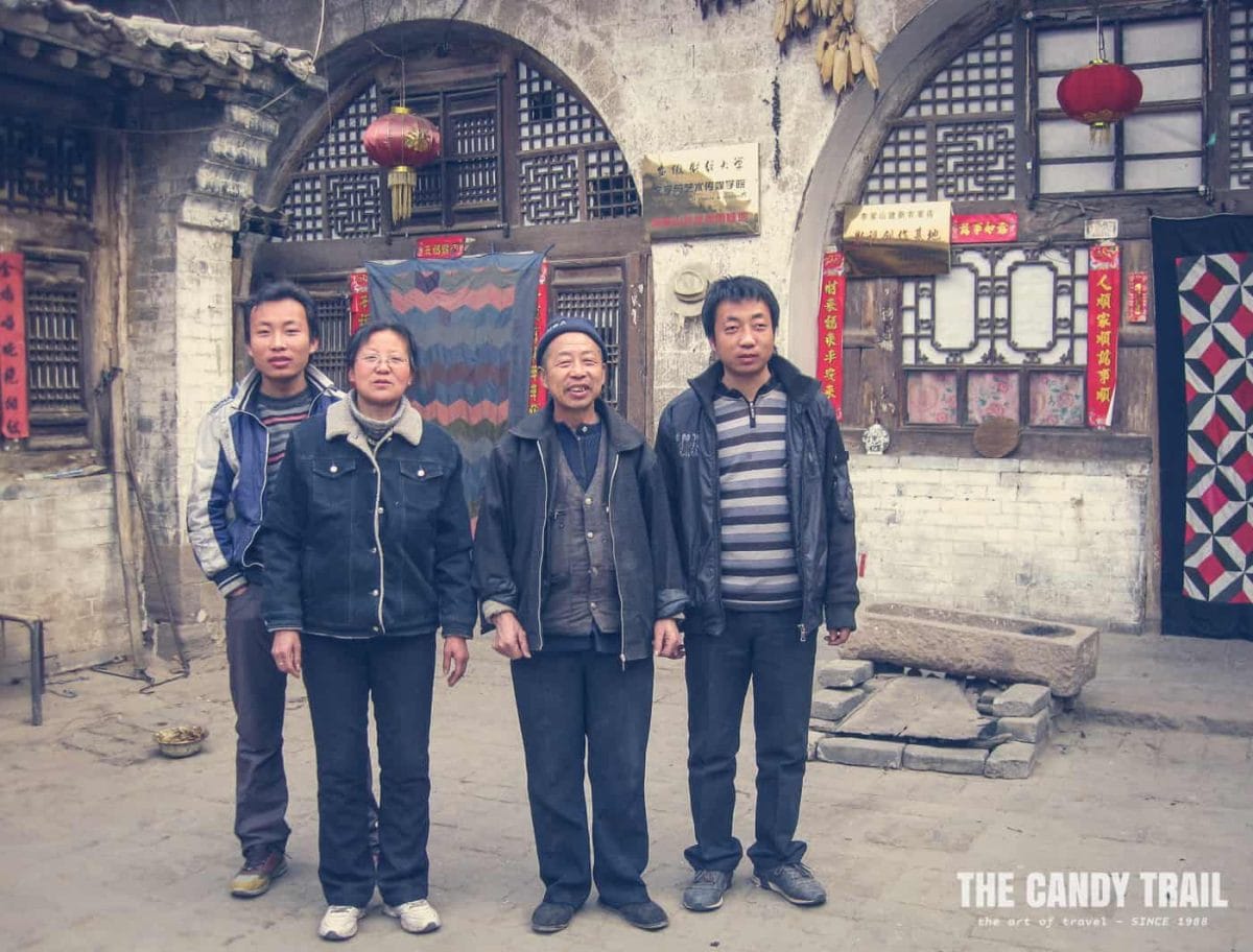 family owners of cave house in lijiashan village china 2011