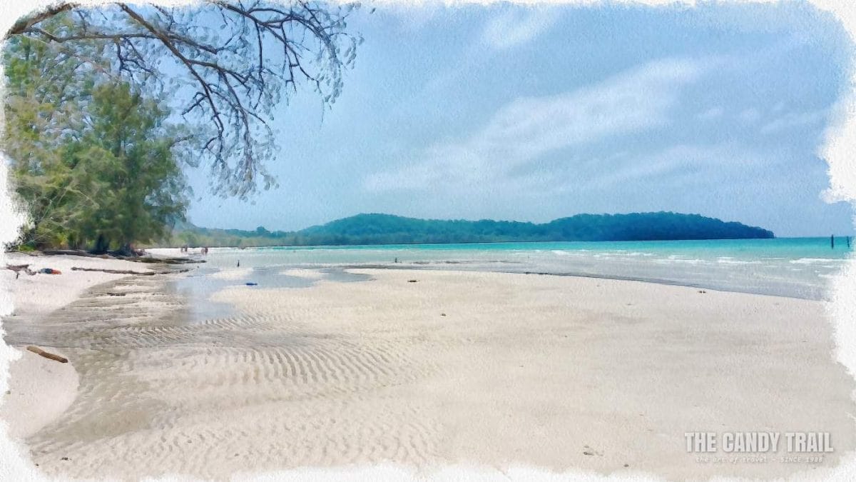 deserted 4K beach Koh Rong island Cambodia