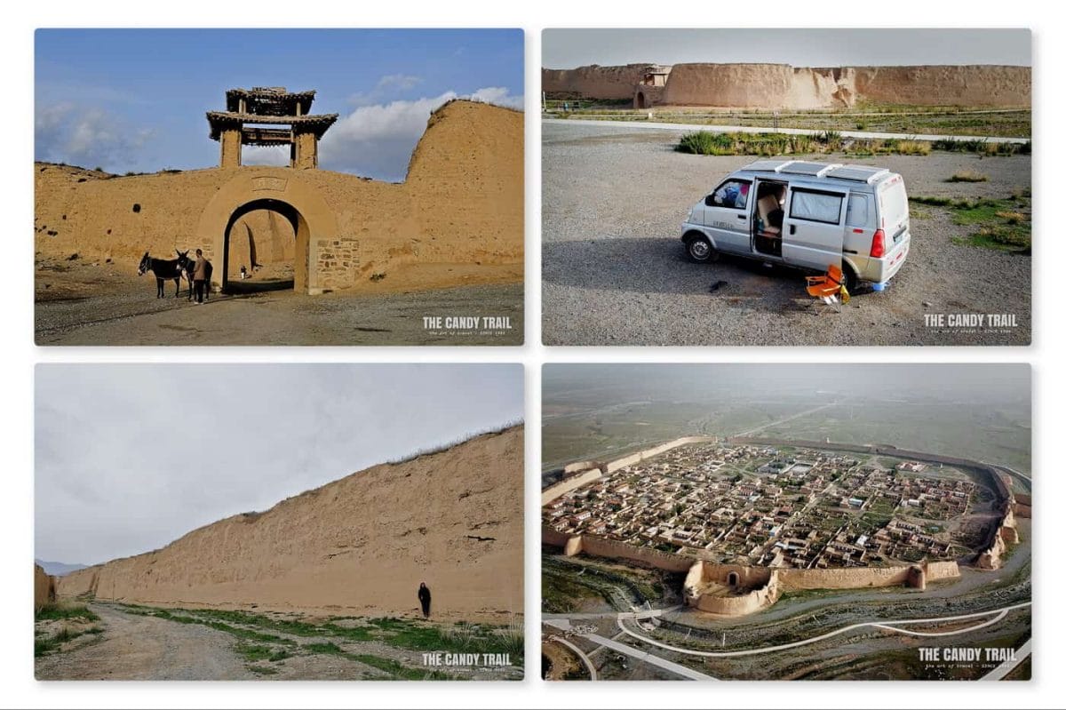 Yongtai ancient city Gansu China known as the turtle shaped fortress