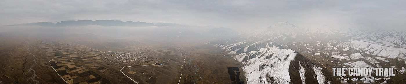 snow mountains octangle fort ganjia gansu china