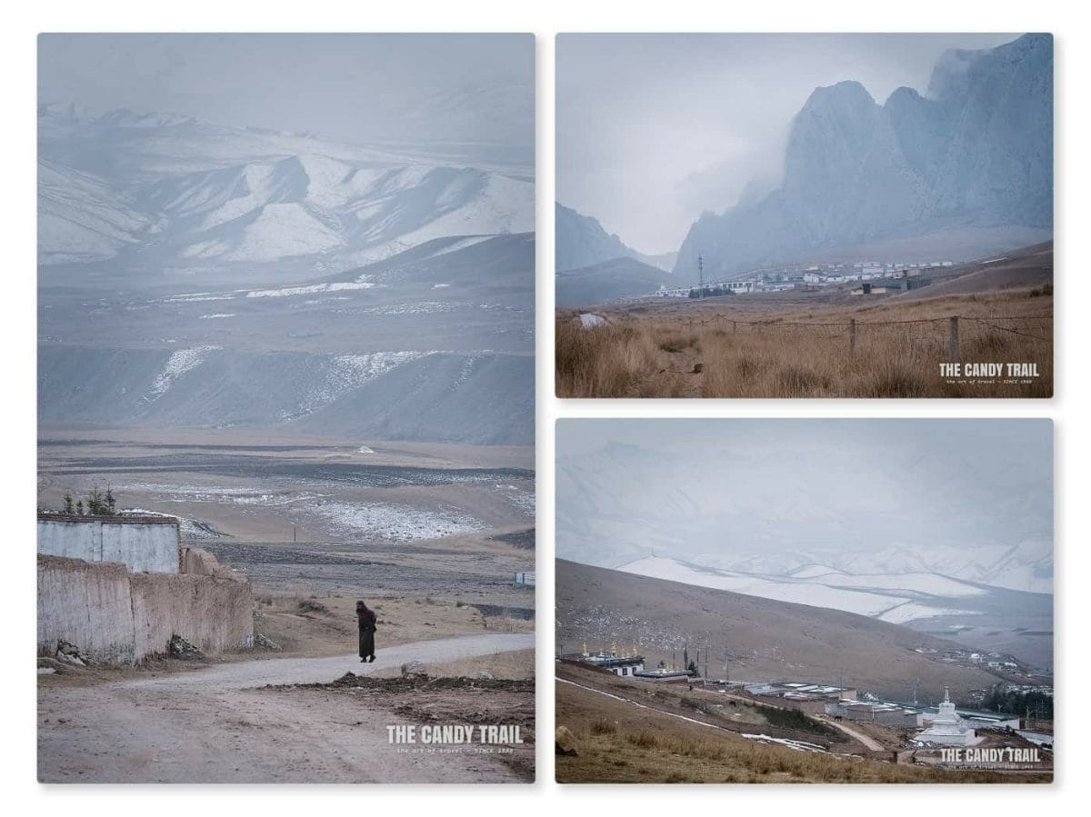 tibetan village scenes ganjia grasslands in gansu china