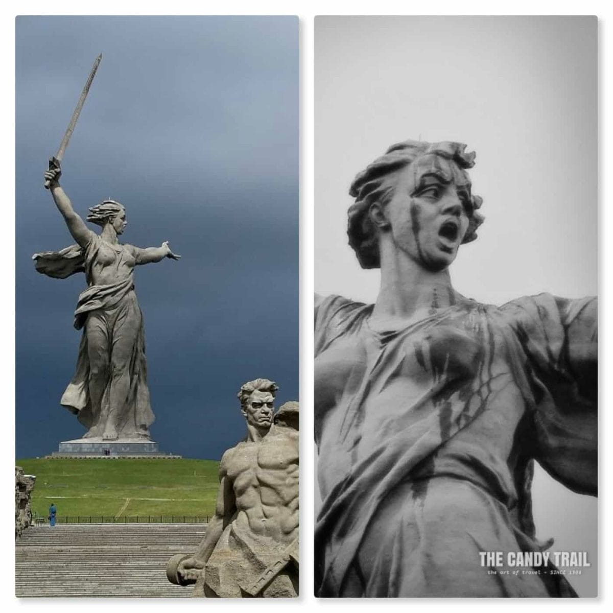 battle of Stalingrad statue - massive memorial in russia