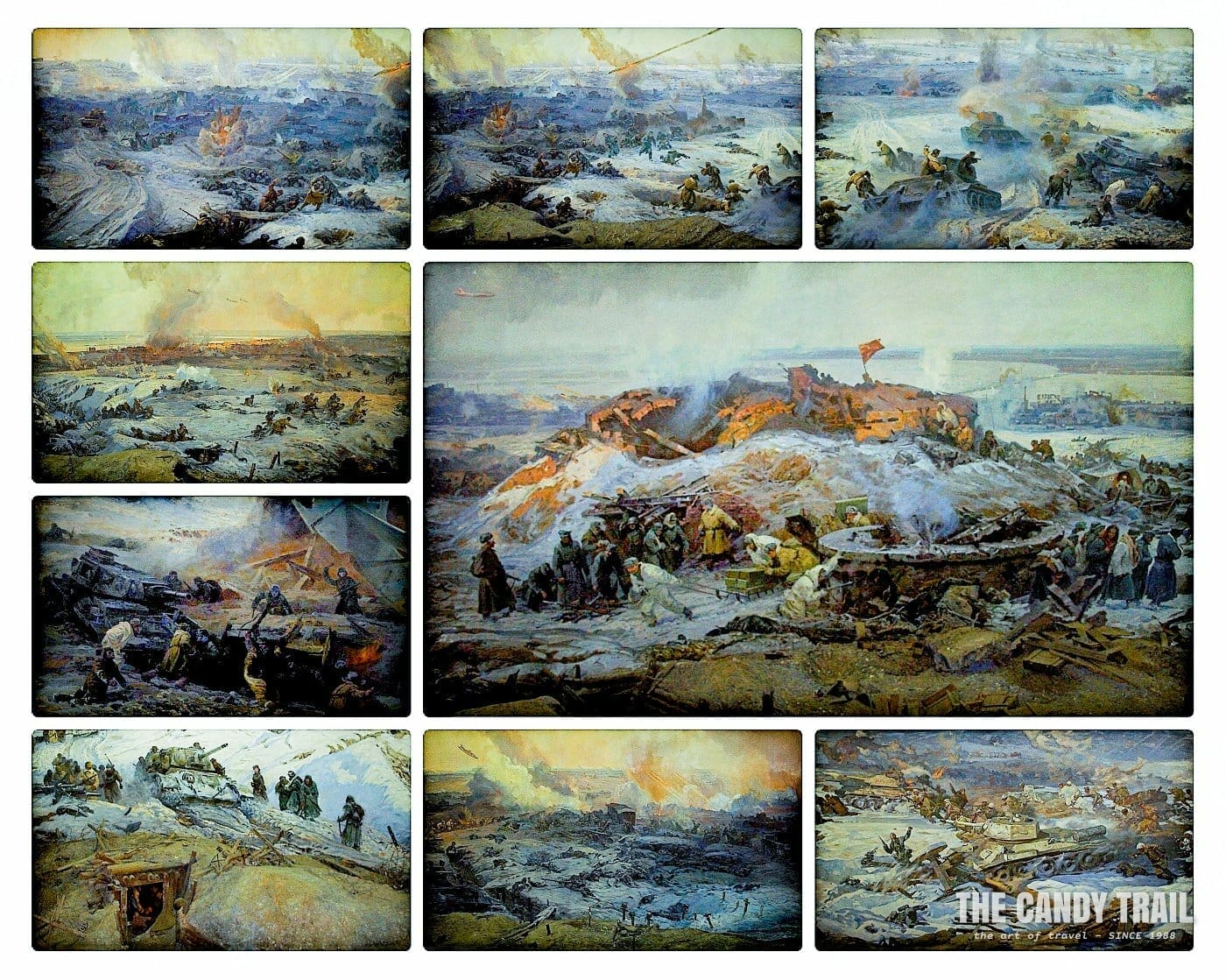 Stalingrad Museum: Intense battle scenes painted in a 360-degree panorama of Battle of Stalingrad as seen from Hill 101.