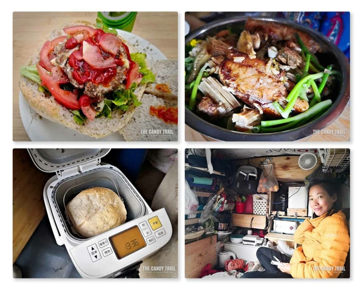 van life cooking and meals in china