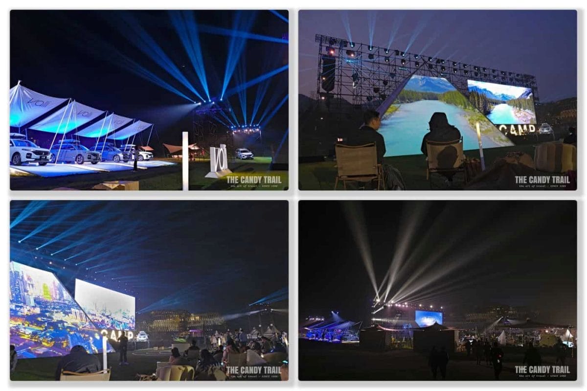 Valli car launch stage event in evening at morganshan china