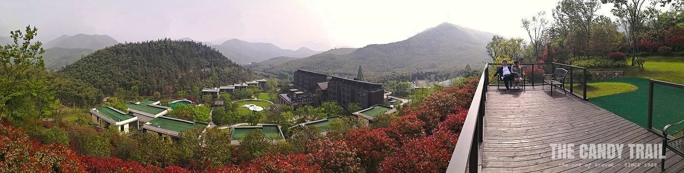 panorama of hotel resort in morganshan mountains china