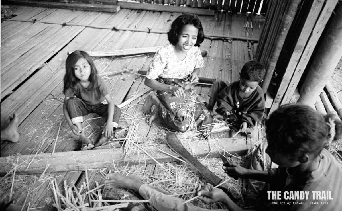 family working on vernada in town of ainaro in timor leste