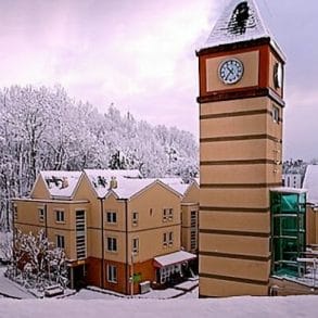 snowy seoul english village korea