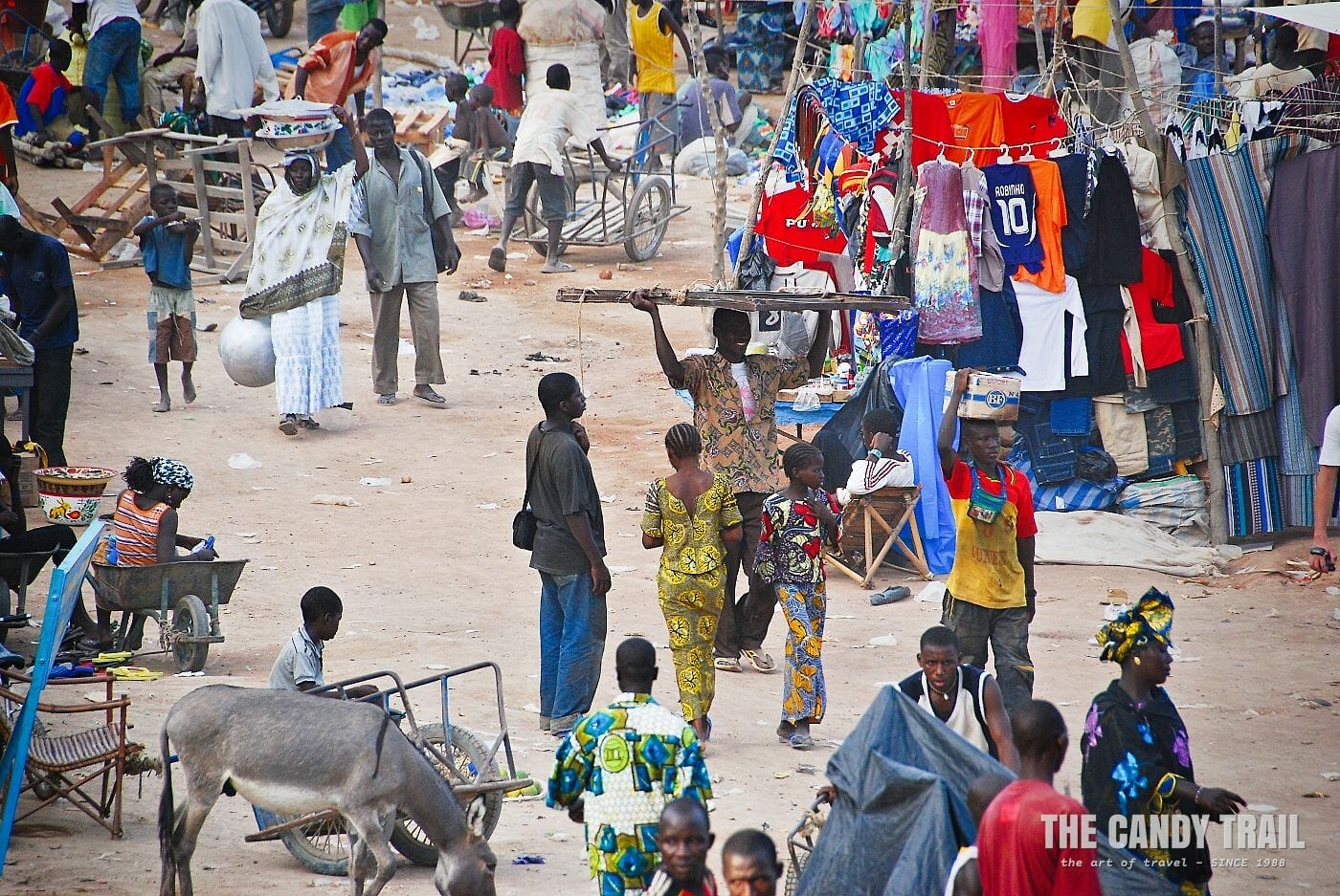 The weekly Monday Market in the ancient town of Djenne in Mali.