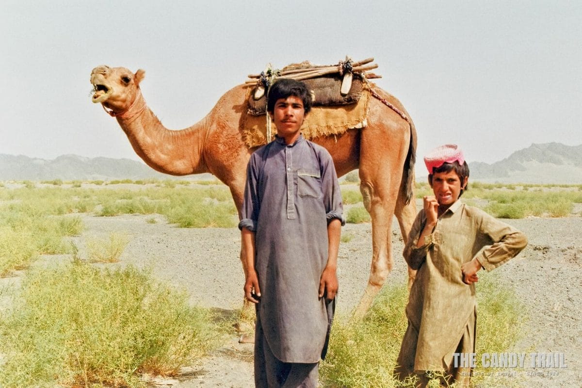 Young Baluchis amid the desert of western Pakistan.