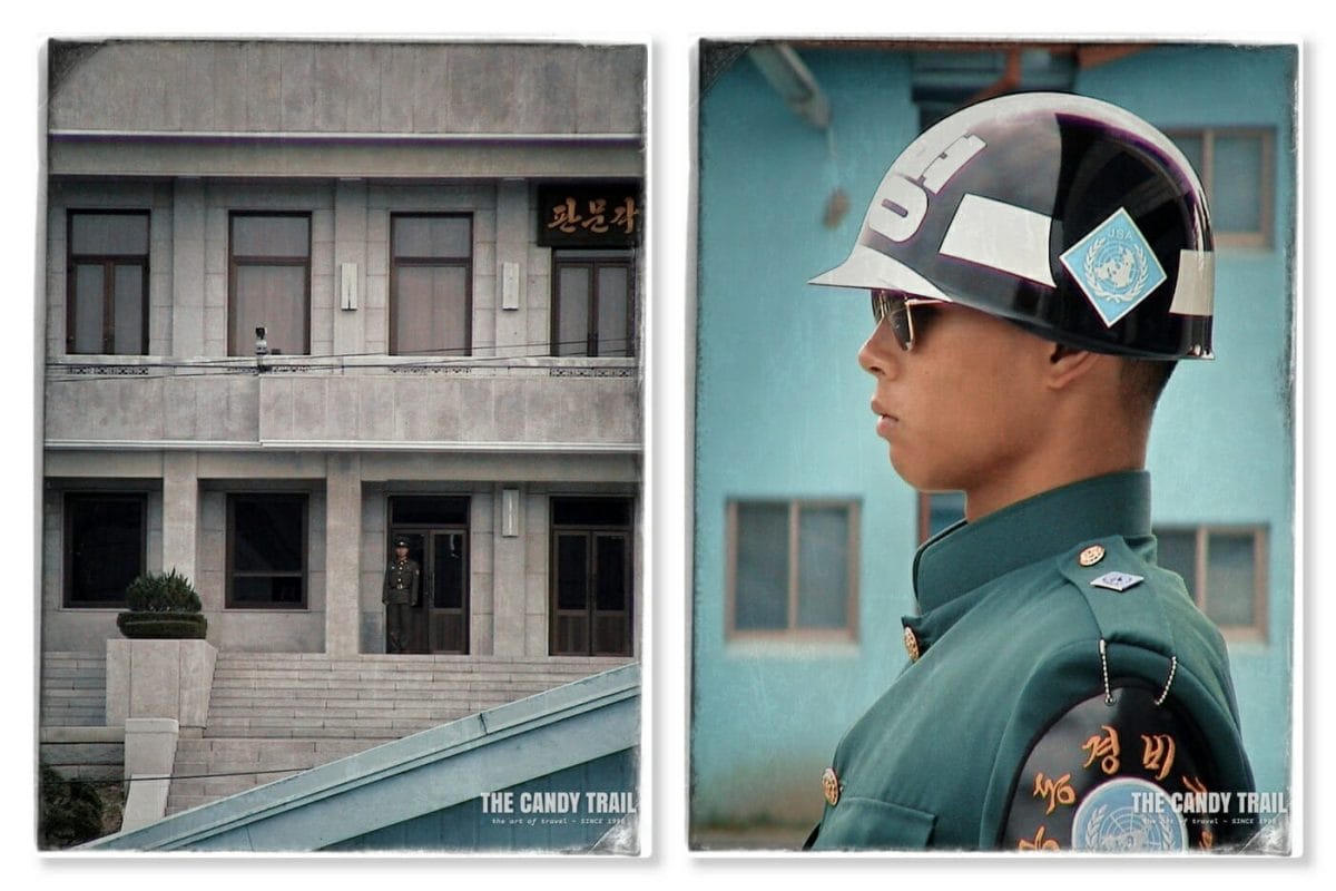 north and souh korean guards at dmz