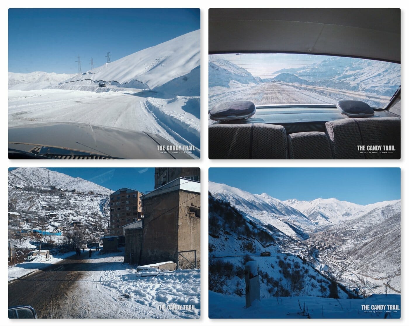 scenes on the meghri to kapan mountain route in winter in armenia