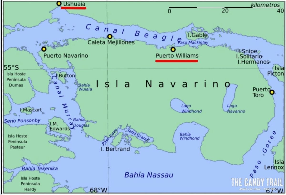 map of isla navarino chile