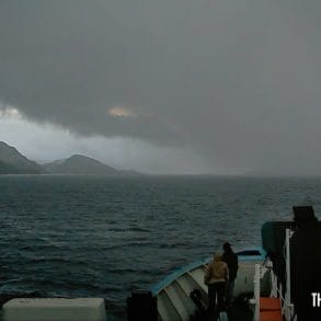 storm amid mallegan straits on ferry to puerto williams chile 2002