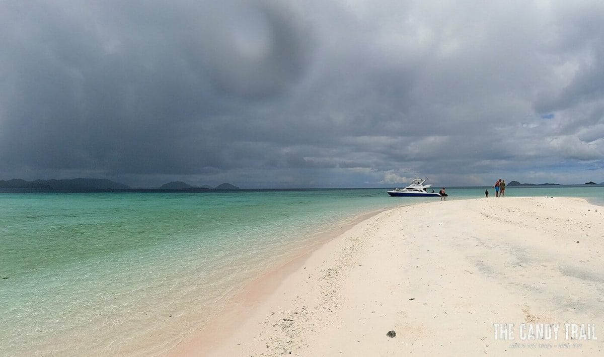 boat at tiny islet komodo island park