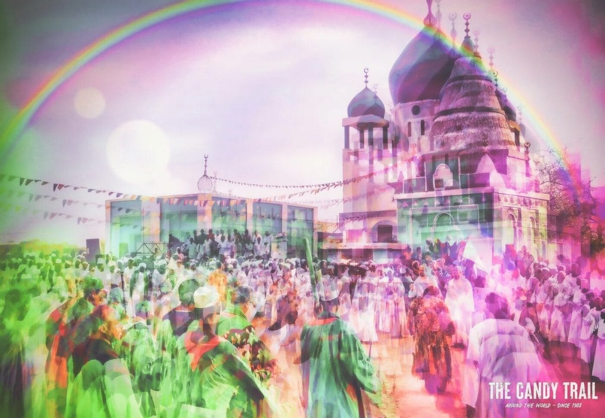 Sufis of Sudan dance ending in front of the mosque in Omdurman Friday ceremony